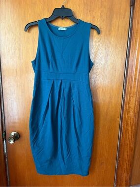 Teal Sleeveless Sheath Dress